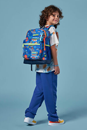 Coral High Kids Saks Grafiti Desenli Okul Sırt Çantası 23767