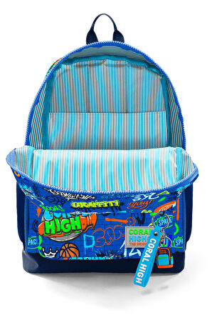 Coral High Kids Saks Grafiti Desenli Okul Sırt Çantası 23767