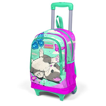 Coral High Büyük Boy Çekçekli Sırt Çantası Kedi Desenli 23907