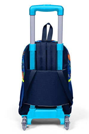 Coral High Kids Saks Grafiti Desenli Üç Bölmeli Çekçekli Okul Sırt Çantası 23967