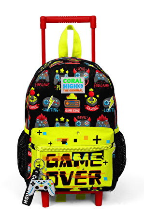 Coral High Kıds Siyah Fosforlu Sarı Çekcek Anaokul Çantası 24021