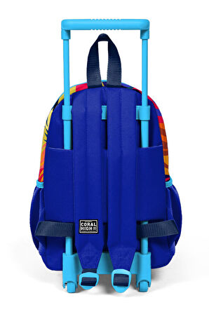 Minik Yuva Çekçekli Sırt Çantası Lacivert Saks Aslan Desenli İki Bölmeli 24041