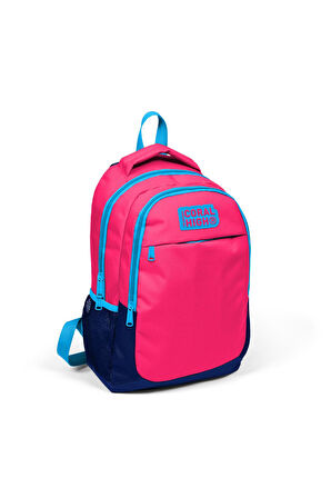 Coral High Kids Neon Mercan Üç Bölmeli USB Şarjlı Kulaklık Çıkışlı Sırt Çantası 24306