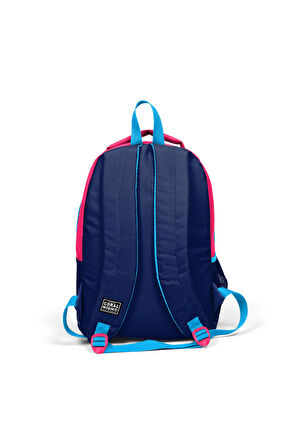 Coral High Kids Neon Mercan Üç Bölmeli USB Şarjlı Kulaklık Çıkışlı Sırt Çantası 24306