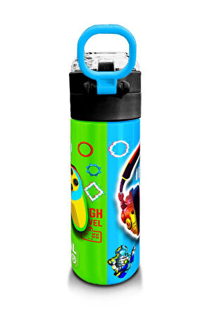 Coral High Kids Kulaklık Game Desenli Pipetli ve Direkt İçim Çelik Termos 500 ml 31841