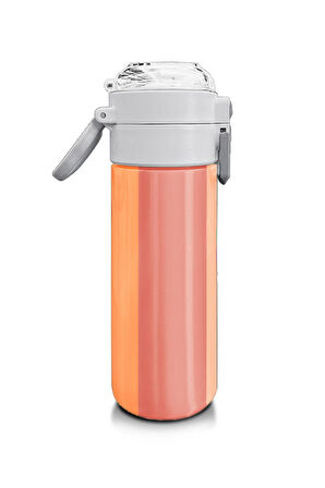 Coral High Kids Renkli Çizgili Desenli Pipetli ve Direkt İçim Çelik Termos 500 ml 31880