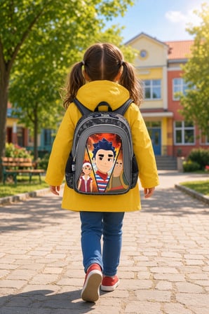 Yaygan Cille Anaokulu Sırt Çantası 33x28x12 cm Çocuk Okul Öncesi Kreş ve Günlük Çanta Modeli