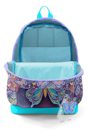 Coral High Kız Çocuk Pastel Renkli Kelebek Desenli İlkokul Sırt Çantası (Dört Bölme) 33206
