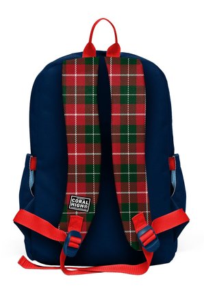 Coral High Kız Çocuk Lacivert Kırmızı Ekosa Desenli İlkokul Sırt Çantası (Dört Bölme) 33207