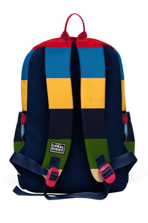 Coral High Erkek Çocuk Çok Renkli Çizgi Desenli İlkokul Sırt Çantası (Dört Bölme) 33212