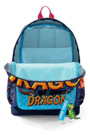 Coral High Erkek Çocuk Mavi Sarı Dragon Desenli İlkokul Sırt Çantası (Dört Bölme) 33213
