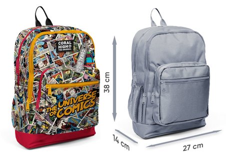 Coral High Erkek Çocuk Sarı Çizgi Roman Desenli İlkokul Sırt Çantası (Dört Bölme) 33215