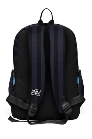 Coral High Erkek Çocuk Siyah Gri Çizgi Desenli İlkokul Sırt Çantası (Dört Bölme) 33218