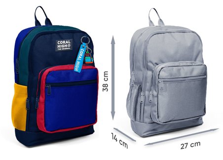 Coral High Erkek Çocuk Lacivert Çizgi Desenli İlkokul Sırt Çantası (Dört Bölme) 33222