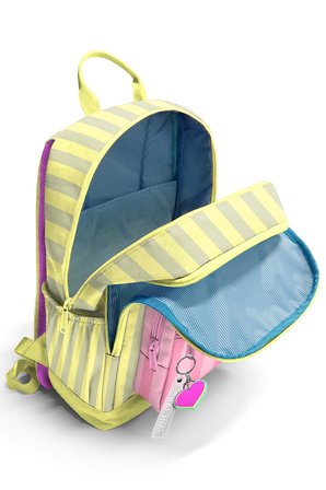 Coral High Pembe Sarı Çizgi Desenli Okul Sırt Çantası 33223