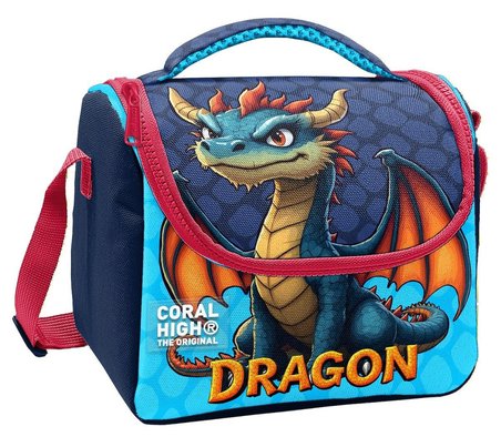Coral High Erkek Çocuk Mavi Sarı Dragon Desenli Isı Yalıtımlı Beslenme Çantası 37113