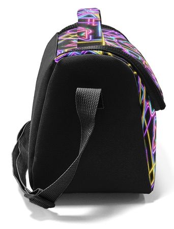Coral High Kız Çocuk Siyah Çok Renkli Neon Desenli Isı Yalıtımlı Beslenme Çantası 37148