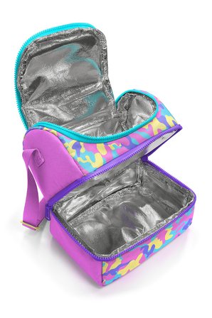 Coral High Kids Pembe Sarı Lavanta Kamuflaj Desenli Thermo İki Katlı Beslenme Çantası 37201