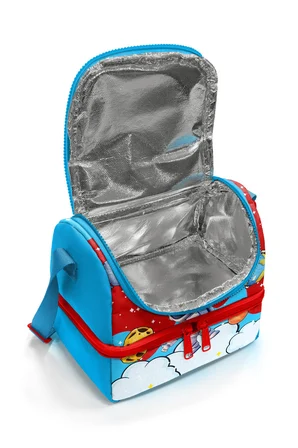 Coral High Kids Kırmızı Mavi Astronot Uzay Desenli Thermo İki Katlı Beslenme Çantası 37209