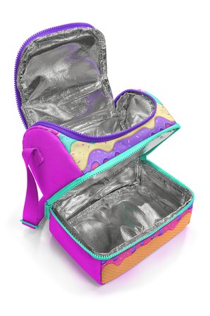 Coral High Kids Pembe Rengarenk Dondurma Desenli Thermo İki Katlı Beslenme Çantası 37211