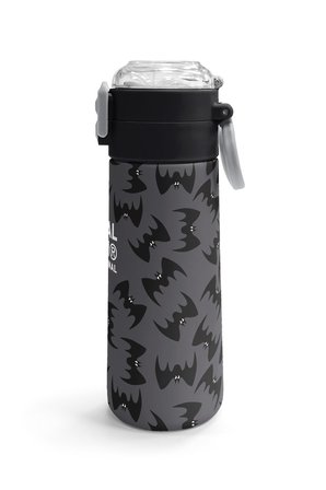 Coral High Kids Gri Siyah Yarasa Desenli Pipetli ve Direkt İçim Çelik Termos 500 ml 38126