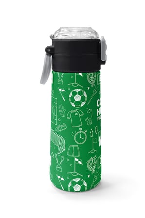 Coral High Kids Yeşil Futbol Desenli Pipetli ve Direkt İçim Çelik Termos 500 ml 38129