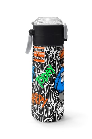 Coral High Kids Grafiti Ayıcık Desenli Pipetli ve Direkt İçim Çelik Termos 500 ml 38132