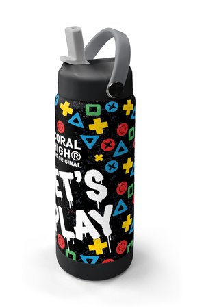 Coral High Siyah Lets Play Desenli Katlanır Ağızlıklı Çelik Termos 650 ml 38314