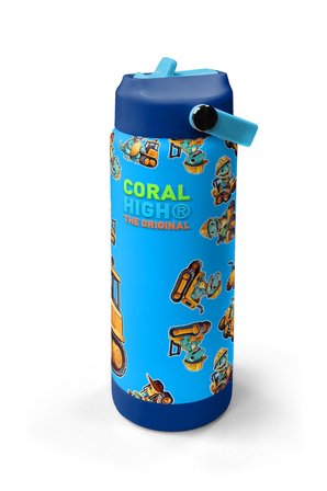 Coral High Mavi Turuncu Dinozor Desenli Katlanır Ağızlıklı Çelik Termos 650 ml 38396