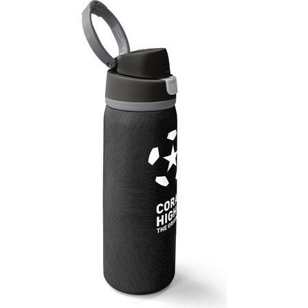 Coral High Siyah Futbol Desenli Pipetli ve Direkt Içim Çelik Termos 800 ml 38558