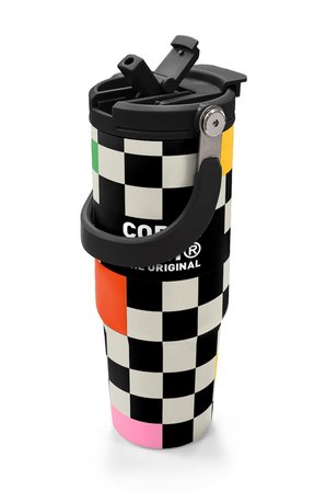 Coral High Dama Desenli Pipetli ve Direkt İçim Çelik Termos 900 ml 38703