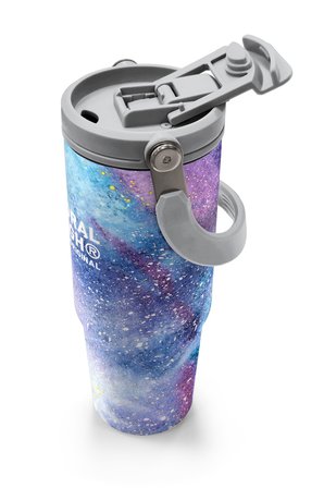 Coral High Renkli Desenli Pipetli ve Direkt İçim Çelik Termos 900 ml 38740
