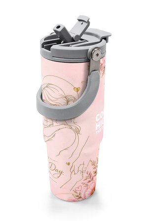 Coral High Anneler Gününe Özel Anne Erkek Çocuk Desenli Pipetli ve Direkt İçim Çelik Termos 900 ml 38764
