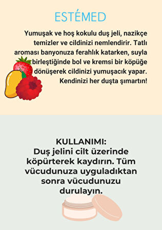 Estemed Duş Jölesi & Shower Jelly Pearl Berry 400ml