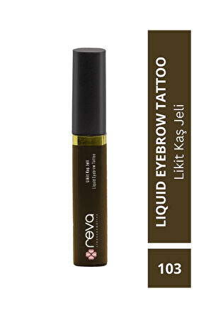 Yoğun Kahve Likit Kaş Maskarası & Liquid Eyebrow Tattoo 5ml No:103 - Vegan & Temiz Içerikli