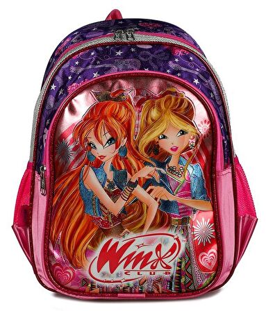 Yaygan Winx Club Pembe/Mor Kız Çocuk Okul Çantası