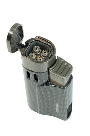 Cohiba 4 Torch Pürmüz Delicili Karbon Desenli Metal Puro Çakmağı - TR9613