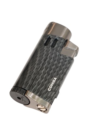 Cohiba 4 Torch Pürmüz Delicili Karbon Desenli Metal Puro Çakmağı - TR9613