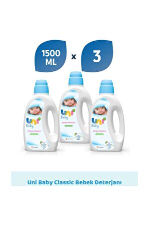 Uni Baby Çamaşır Deterjanı 1500 Ml x 3 Adet