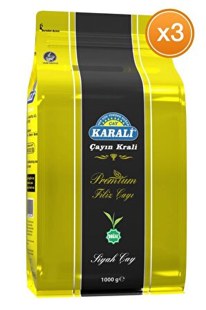 Karali Premium Organik Dökme Siyah Çay 3x1000 gr 