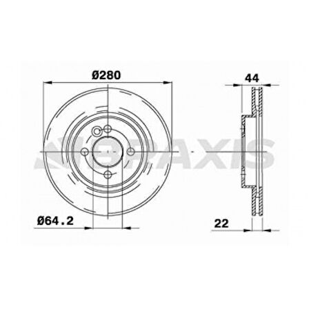 Mini Cooper Fren Diski On Havalı Mini R55 R56 R57 R58 R59 - Braxıs Ae0111