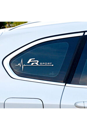 Seat Fr Yan Cam Sticker Oto Kapı  20 Cm X 7 Cm Holo-Chroma