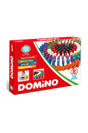 Domino Oyunu Renkli Ahşap 100 Parça