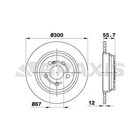 Mercedes Fren Diski Arka S-Class W221 05>13 C216 06>13 - Braxıs Ae0565