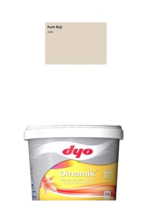 Dinamik Silikonlu Silinebilir Ipek Mat Iç Cephe Duvar Boyası Kum Beji 7.5 lt