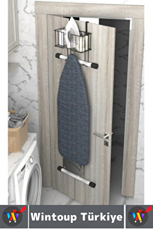 Montaj Gerektirmez Dayanıklı Yer Tasarruflu Kapı Arkası Pratik Kullanım Ütü Masası Asma Aparatı
