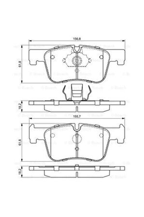 BMW FREN BALATASI ON BMW F20 F21 F30 F31 F32 F33 F36 34 11 6 850 568 FREN BALATASI BOSCH 0986494689