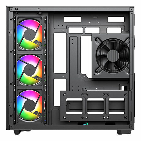 PowerBoost PB-A4375B 750W 80+ Bronz USB 3.2 ARGB ATX Mid Tower Siyah Kasa