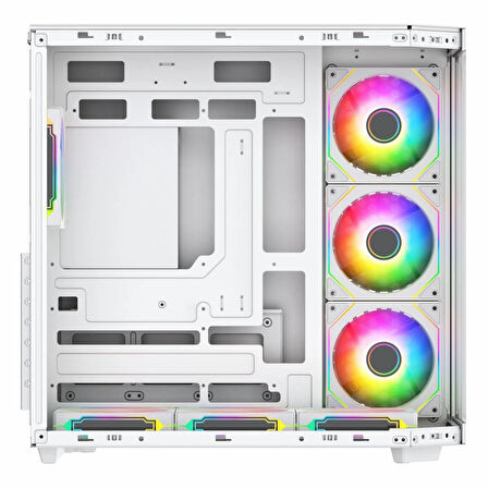 PowerBoost PB-A4375W 750W 80+ Bronz USB 3.2 ARGB ATX Mid Tower Beyaz Kasa