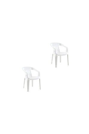 Avantaj Paketi 2 Adet Elit Balkon Bahçe Koltuk Sandalye Beyaz